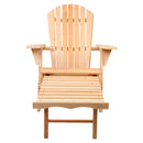 2 PC Adirondack Outdoor Chairs - Natural