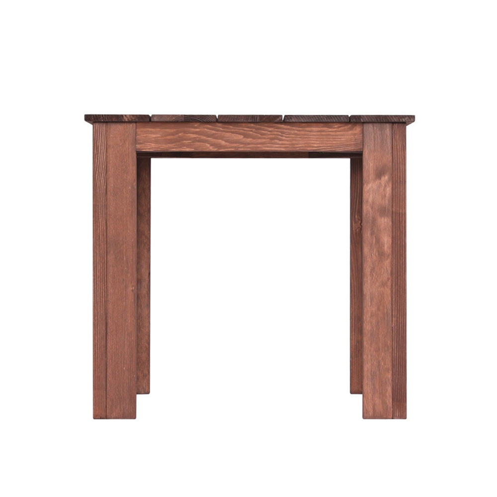 Coastal Wooden Side Table – Brown – 41 cm
