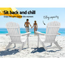 Outdoor Foldable Wooden Beach Chair - White