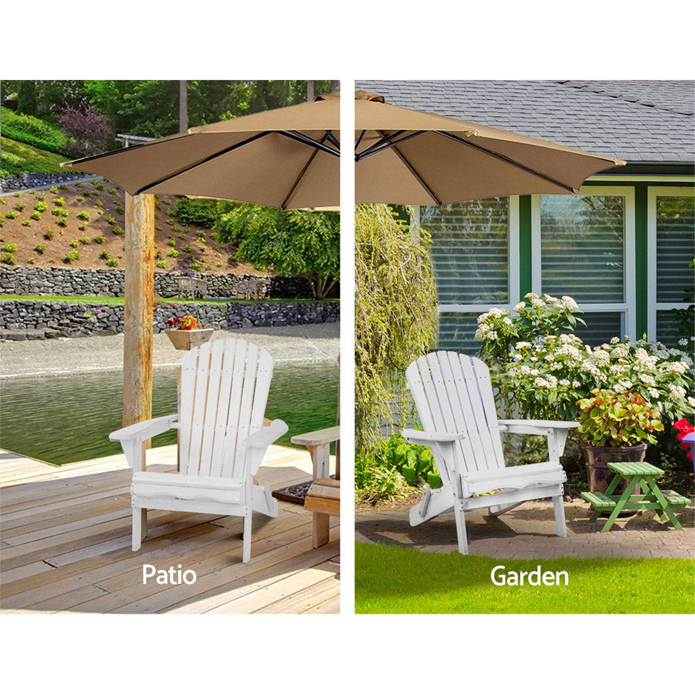 Nara Foldable Beach Chair – White