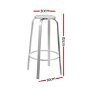 Set of 2 - Indoor/Outdoor Bar Stools - Aluminum