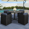 5 Piece Outdoor Wicker Dining Set - Black