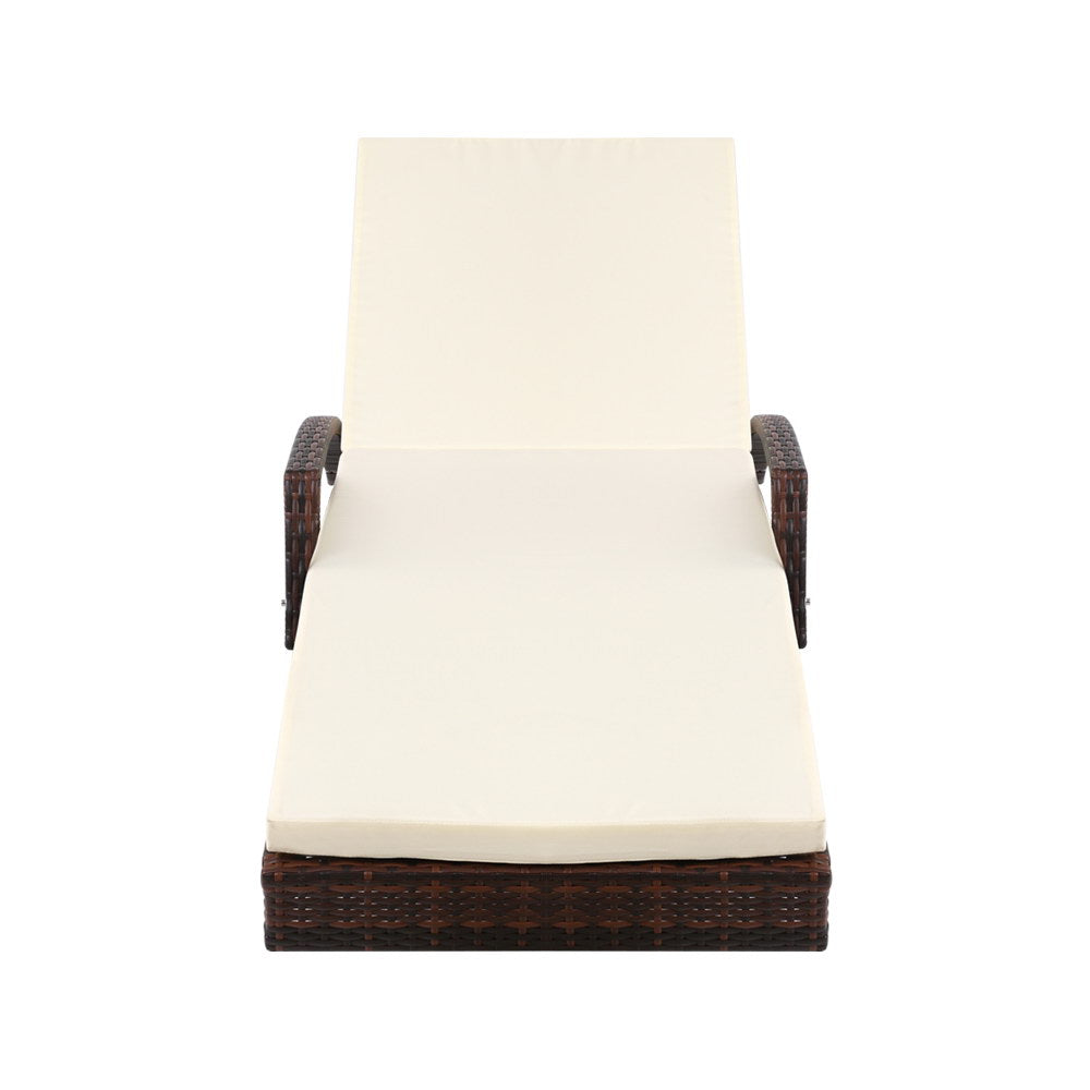 Marina Sun Lounger – Brown – Single