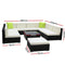 10-Piece Outdoor Wicker Sofa Lounge Set - 9 Seater