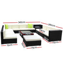 13-Piece Outdoor Sofa Set with Cover