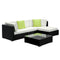 Gardeon 5-Piece Outdoor Sofa Set Wicker Couch Lounge Setting Cover