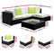 5-Piece Outdoor Wicker Sofa Set - Lounge Setting Cover included