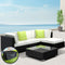 5-Piece Outdoor Wicker Sofa Set - Lounge Setting Cover included