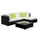 Gardeon 5-Piece Outdoor Sofa Set Wicker Couch Lounge Setting 4 Seater