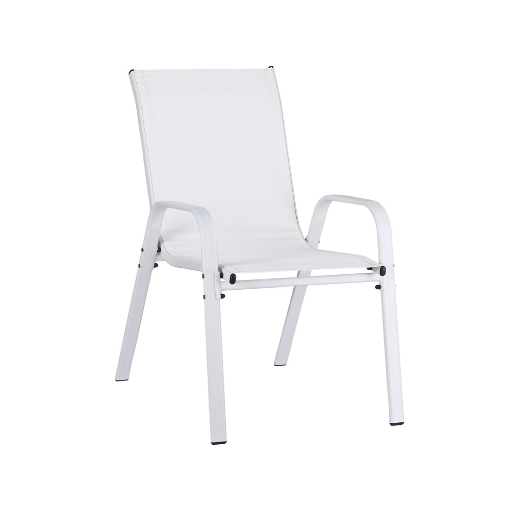 Caspian Stackable Lounge Chairs – White – Set of 4