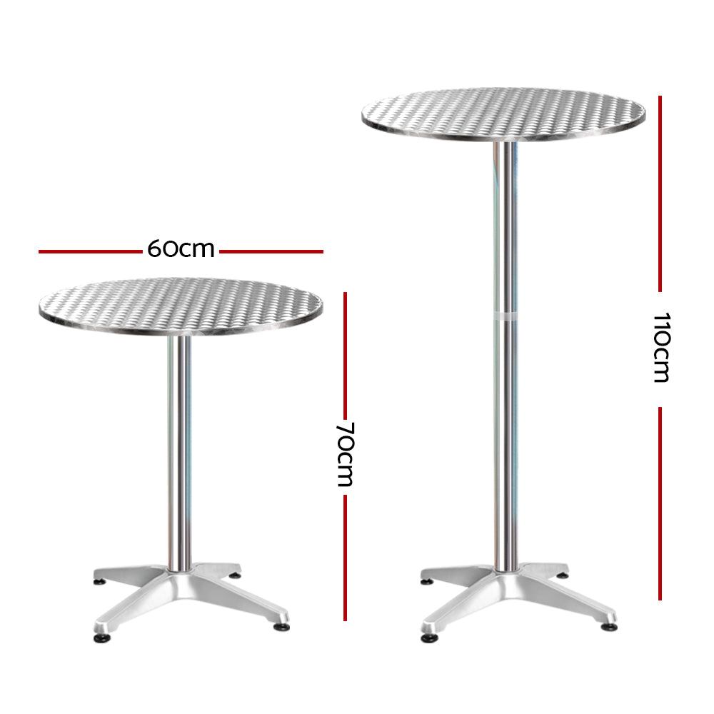 Altara Outdoor Bar Tables – Silver – Set of 4