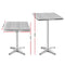 Adjustable Outdoor Bar Table – Square Aluminium, 70/110CM