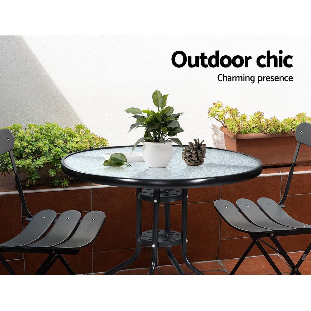 Bistro Outdoor Bar Table – Black – 80 cm