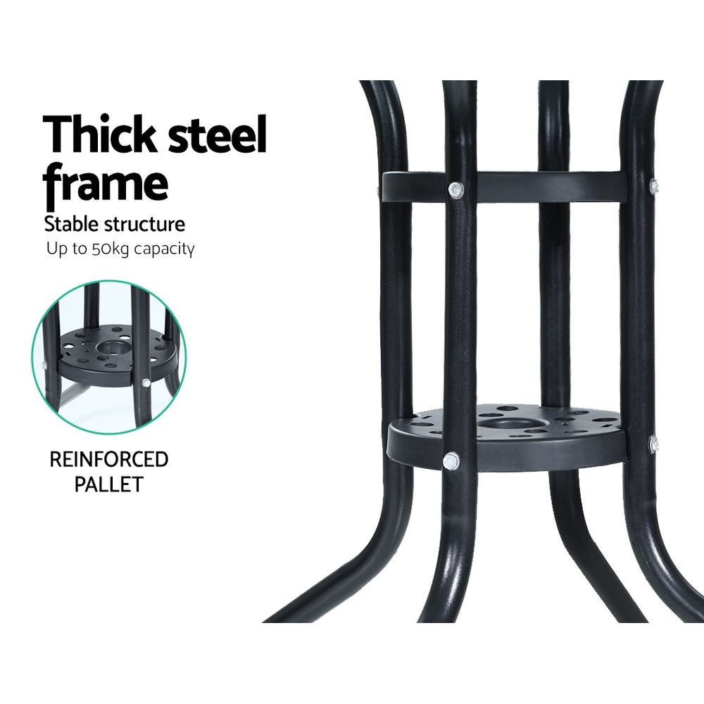 Bistro Outdoor Bar Table – Black – 80 cm
