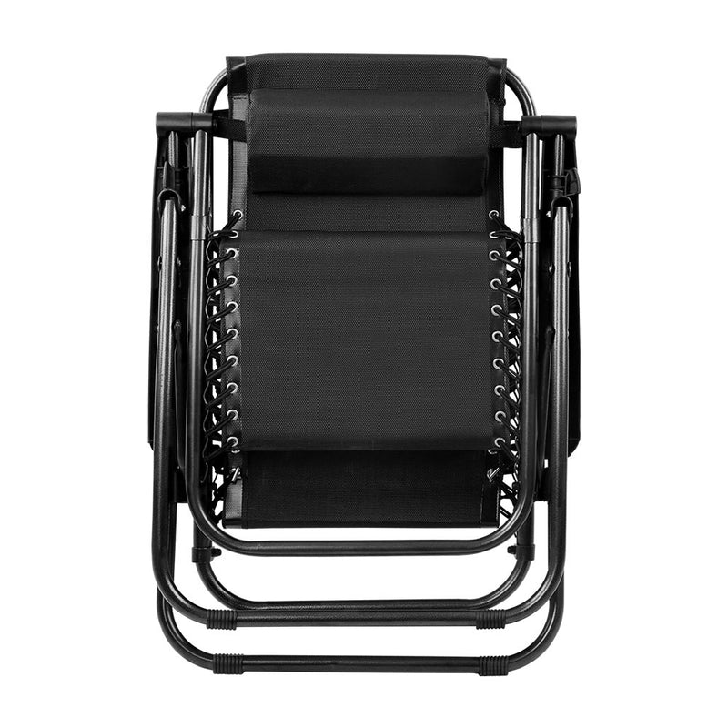 Zero Gravity Folding Recliner Chair - Black