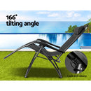 Zero Gravity Folding Recliner Chair - Black