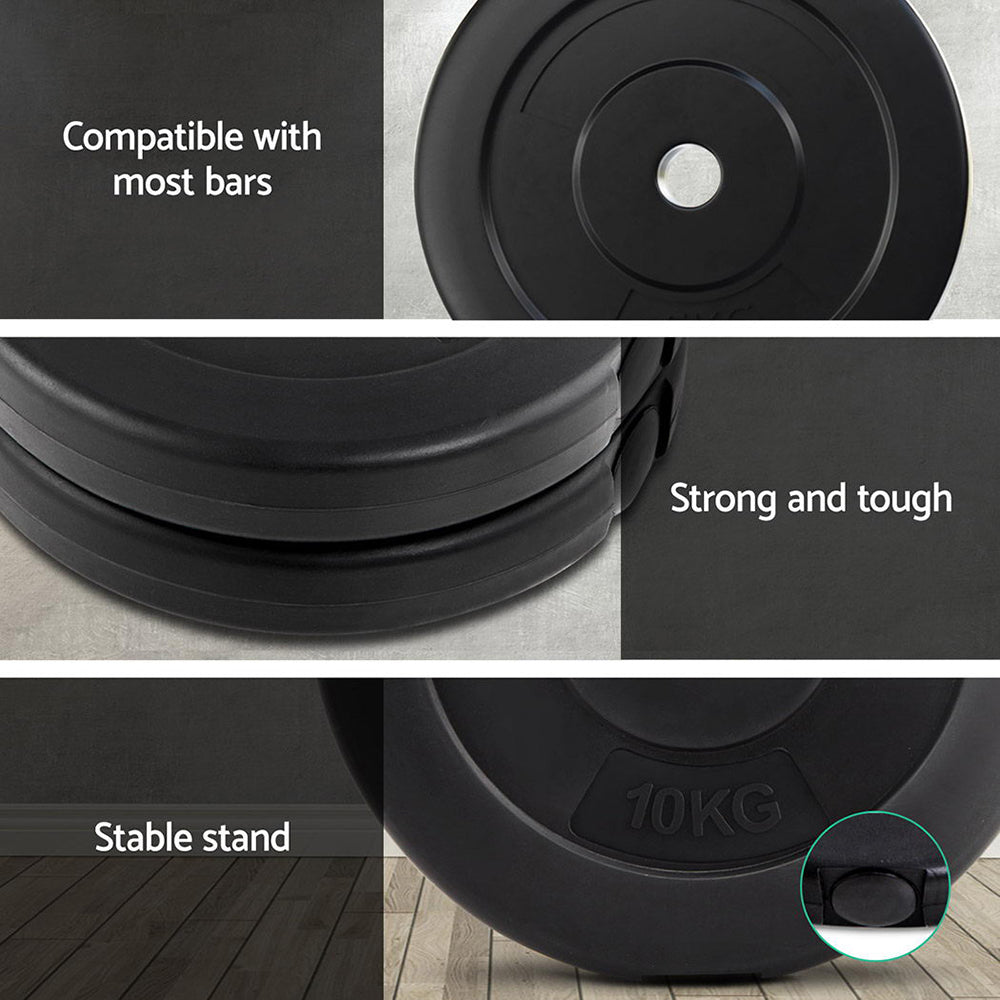 Titan Barbell Weight Plates Set – Black – 80kg