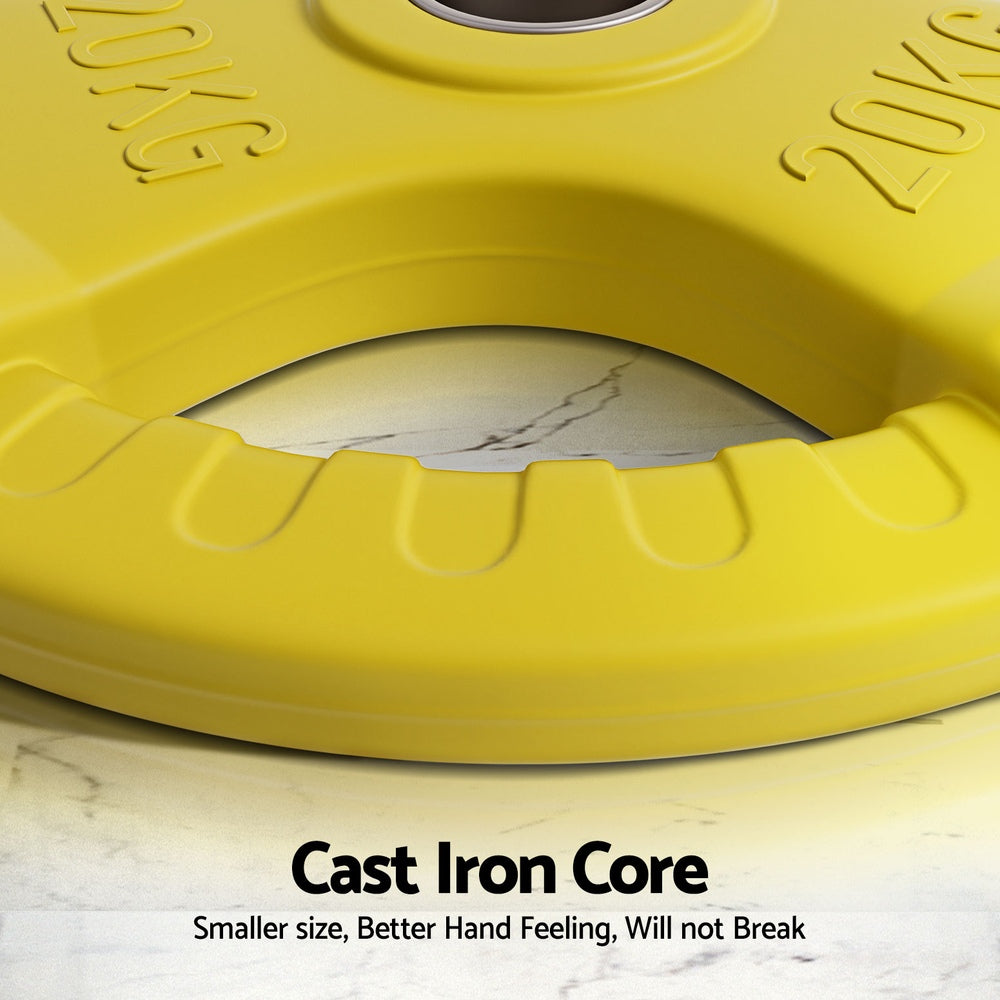 Everfit Olympic Weight Plates – Yellow – Set of 2