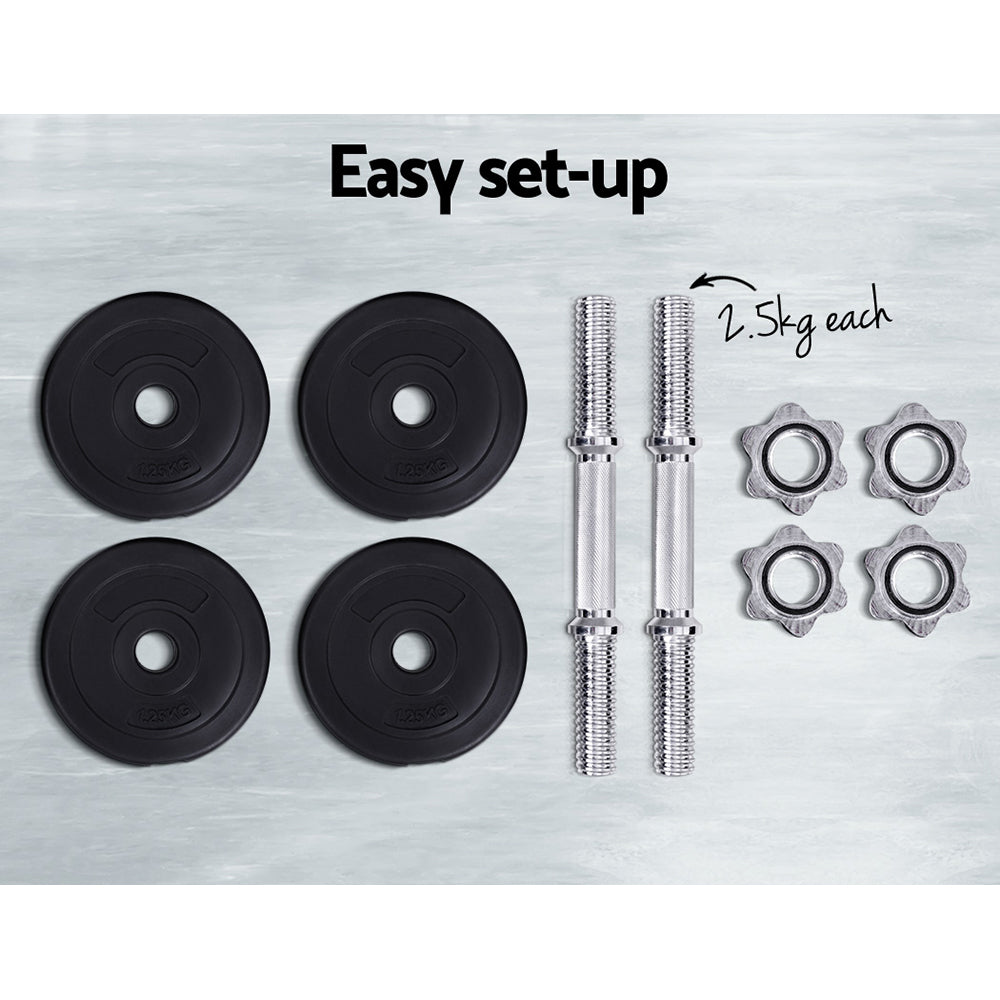 Titan Dumbbell Set – Black – 10 kg