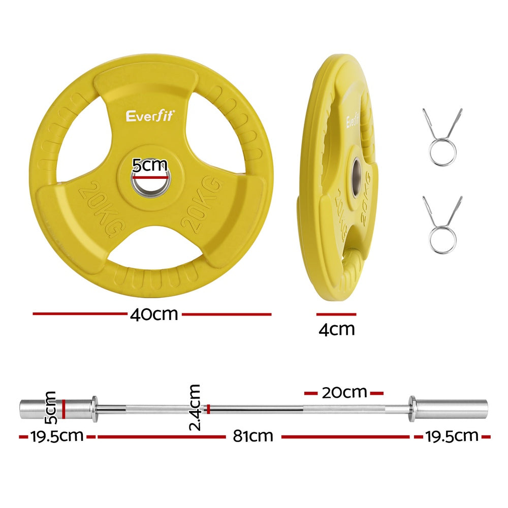 Olympus Olympic Training Barbell Set – Yellow – 46kg