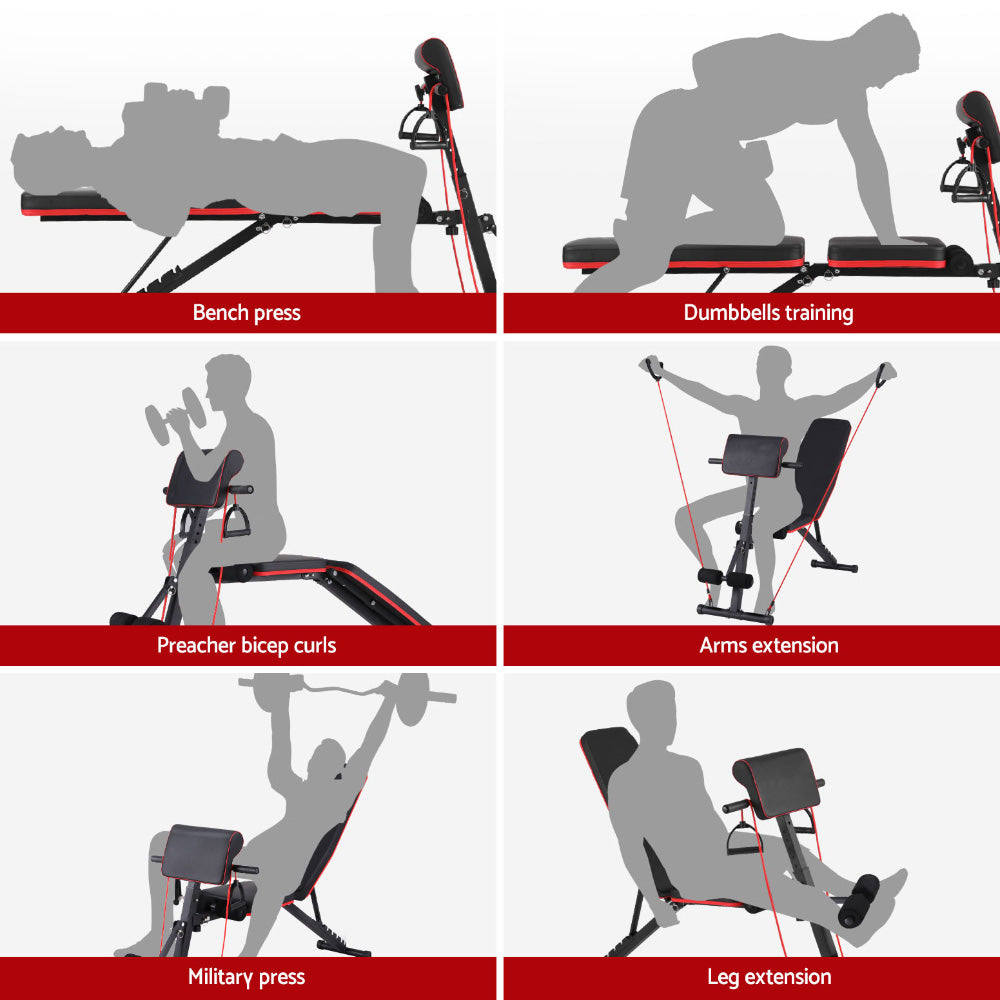 Brennan Adjustable Weight Bench – Black – 260 kg Capacity