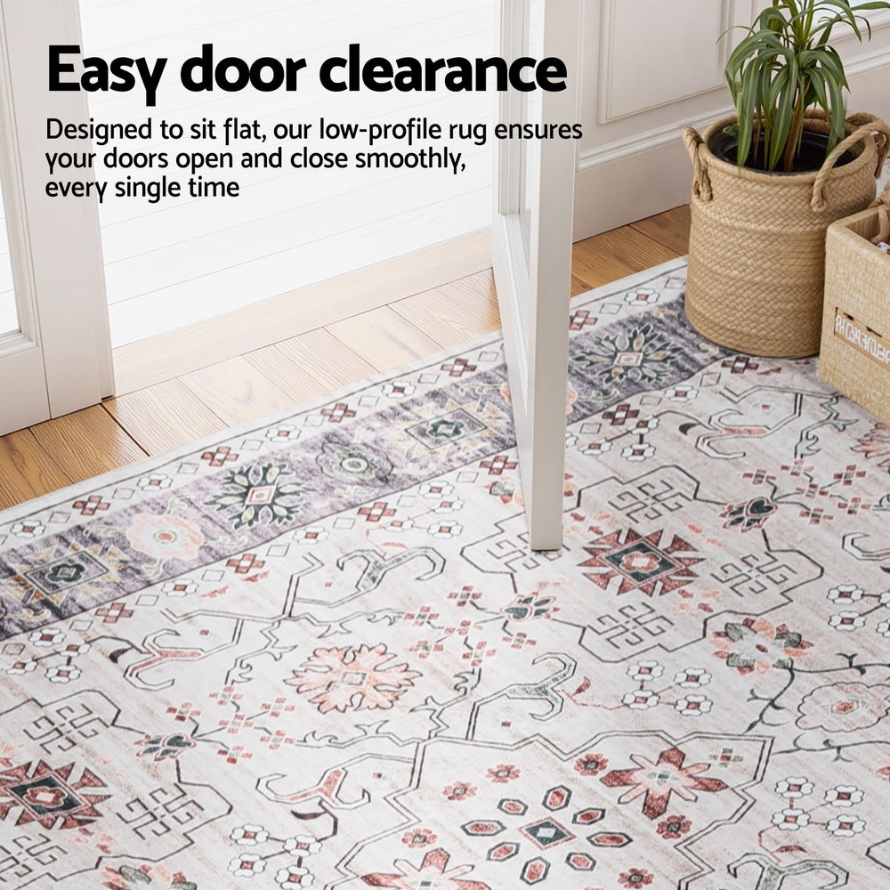 Meridian Transitional Washable Rug – Beige / Cream – 200 × 290 cm