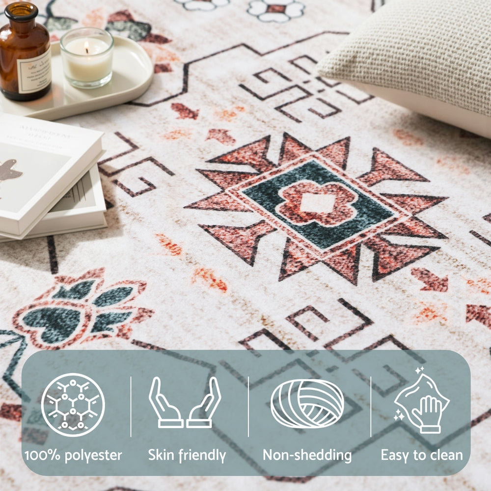 Meridian Transitional Washable Rug – Beige / Cream – 200 × 290 cm