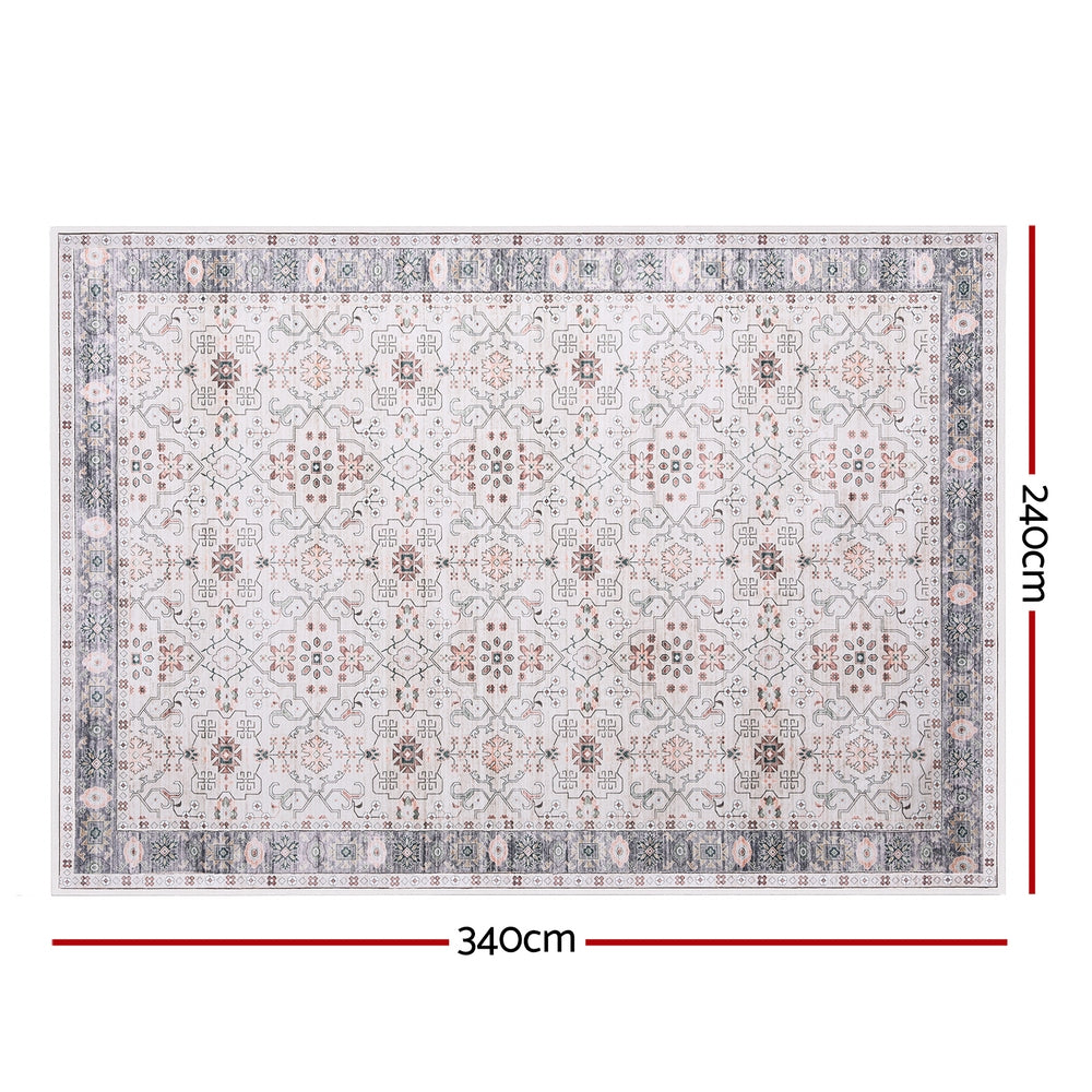 Meridian Transitional Washable Rug – Beige / Cream – 240 × 340 cm