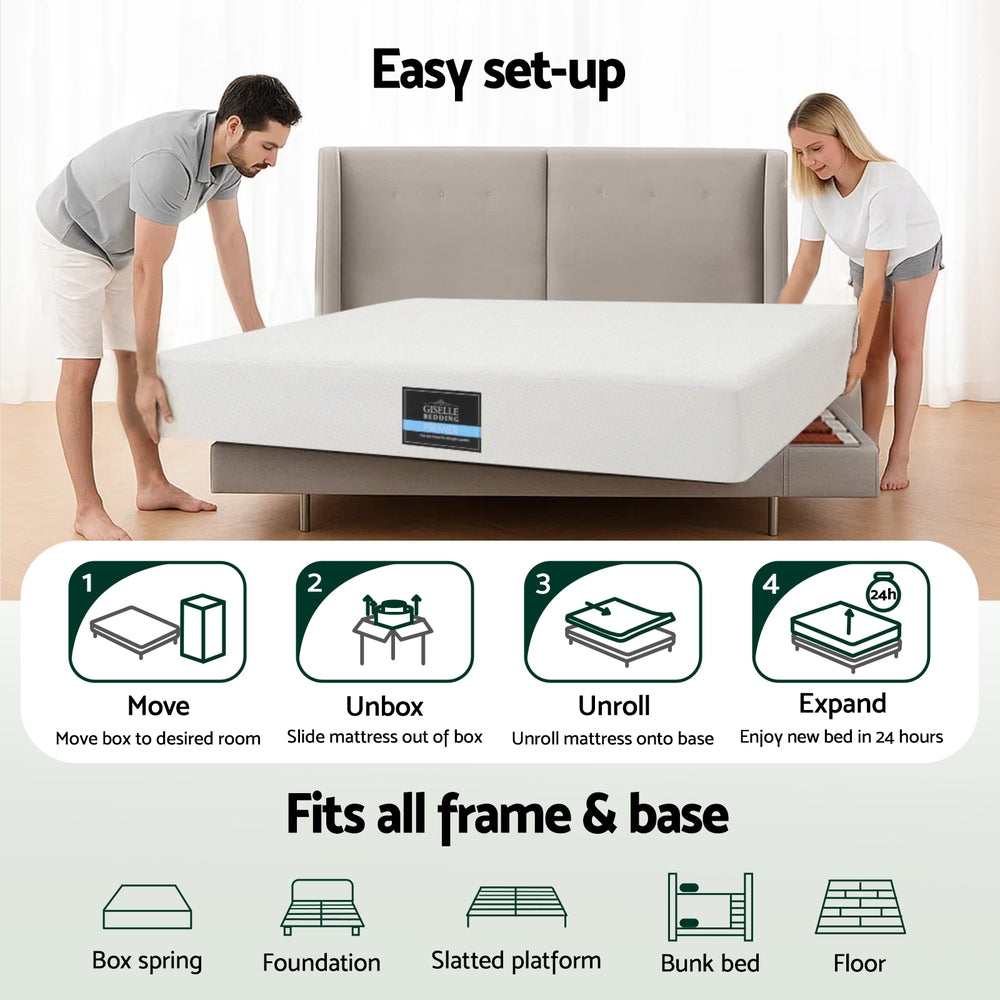 Serenity Gel Foam Mattress – White – Queen