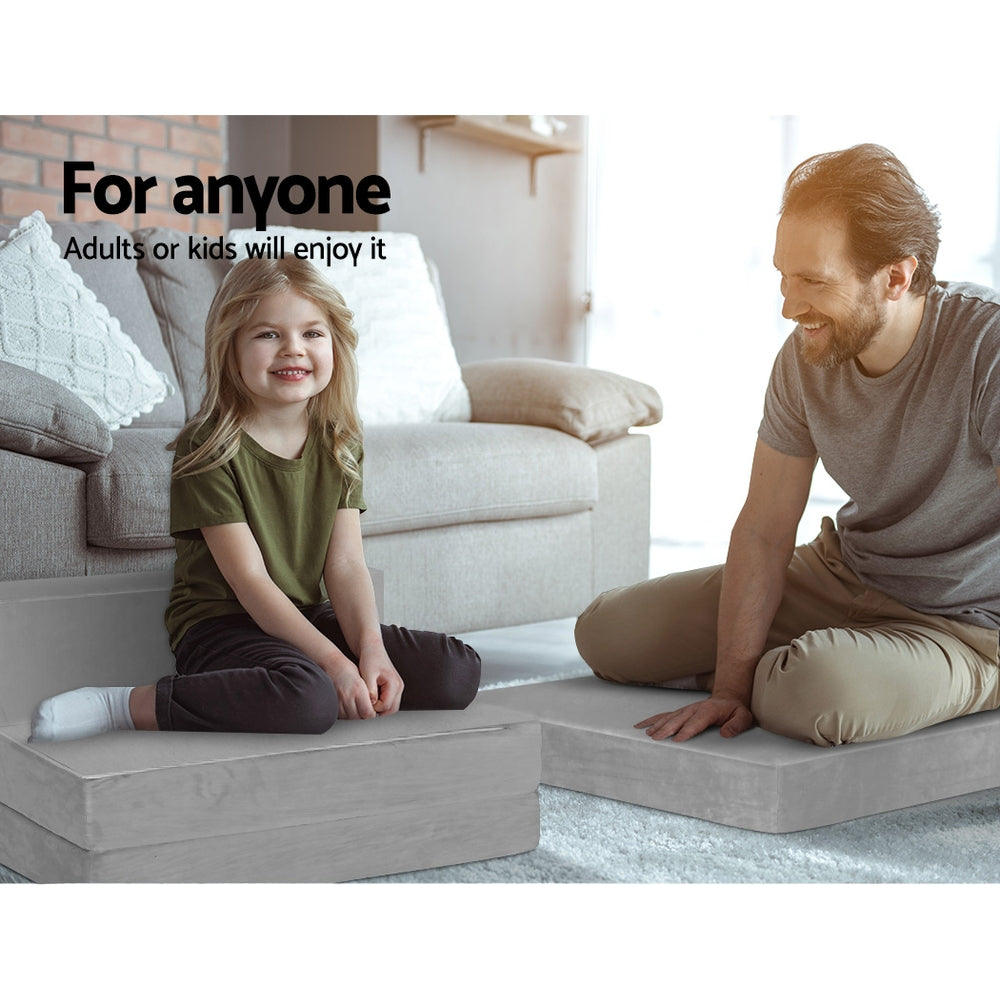 Luxora Folding Memory Foam Mattress – Light Grey – Kids