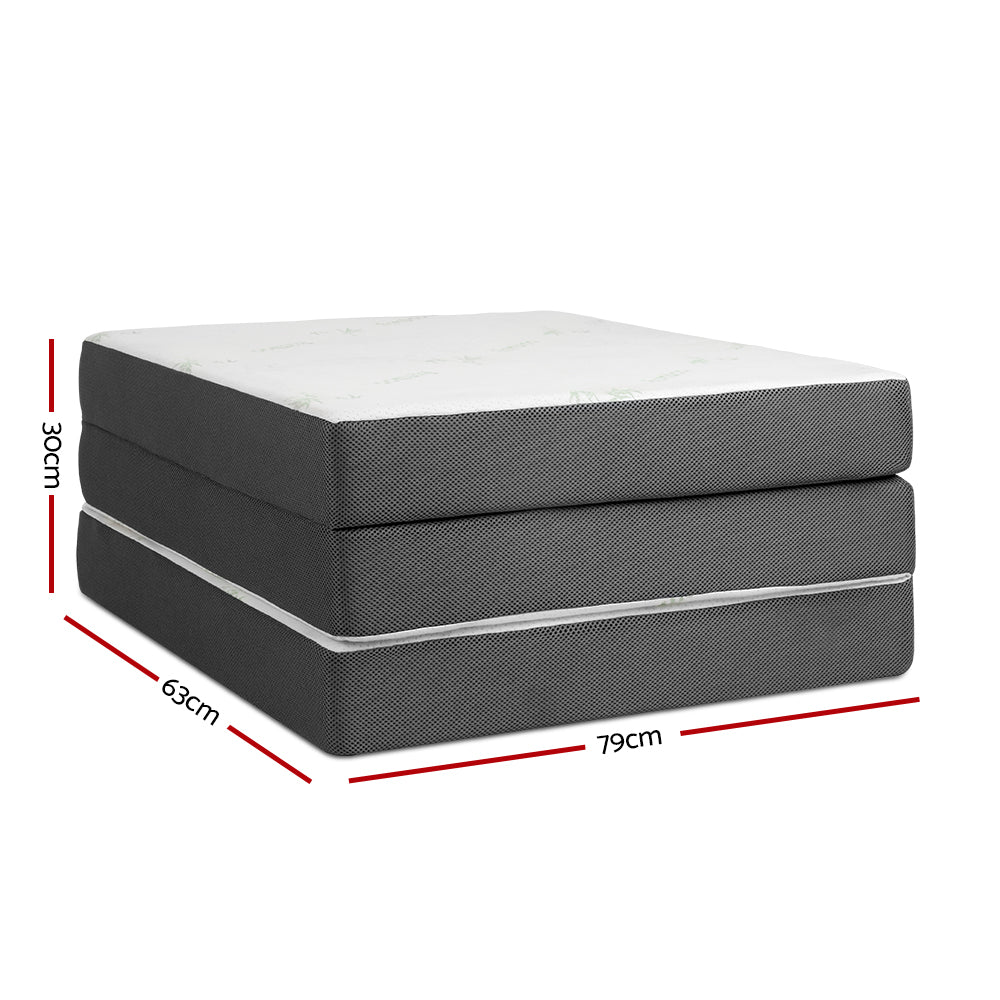 Serene Folding Memory Foam Mattress – Black – Kids