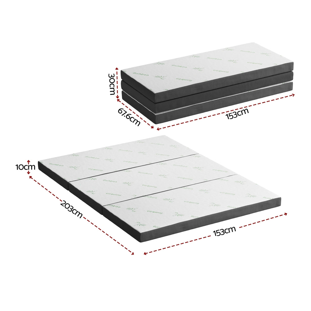 Valencia Bamboo Memory Foam Mattress – Black – Queen