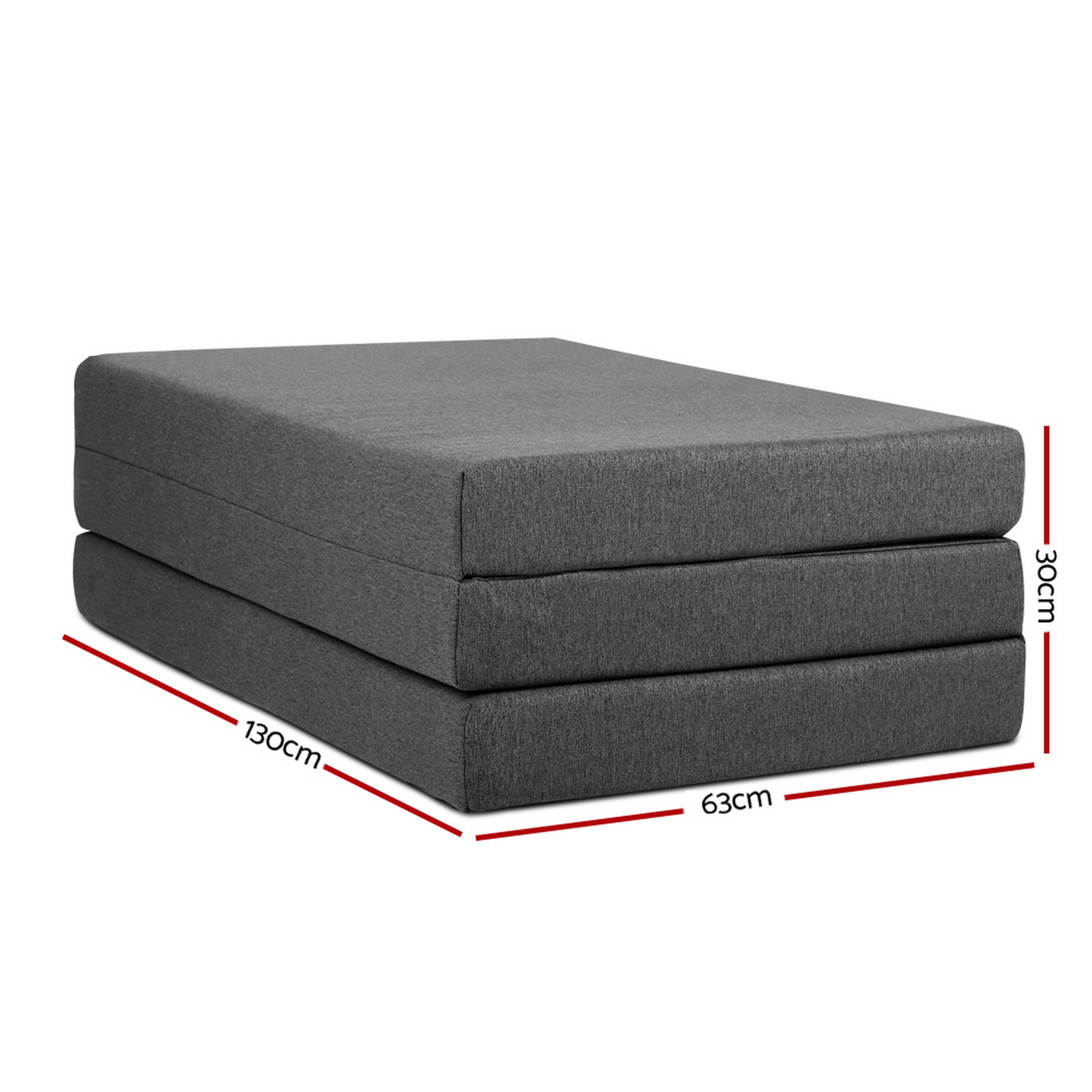 Verto Foldable Foam Mattress – Grey – Double