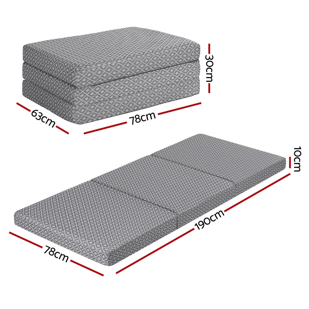 Heston Dual Layer Memory Foam Mattress – Grey – Single