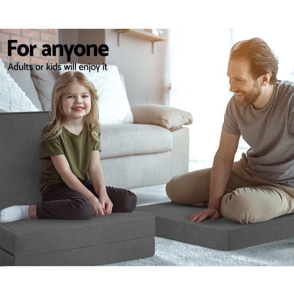Haven Folding Memory Foam Mattress – Grey – Kids