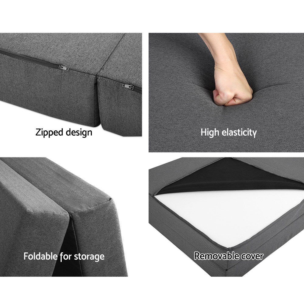 Haven Folding Memory Foam Mattress – Grey – Kids