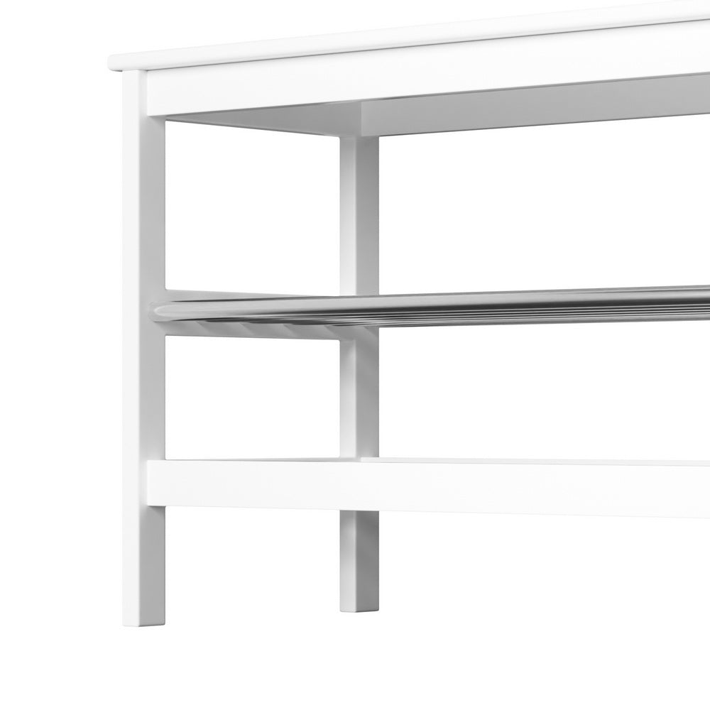 Kubota Bamboo Shoe Bench – White – 10 Pairs