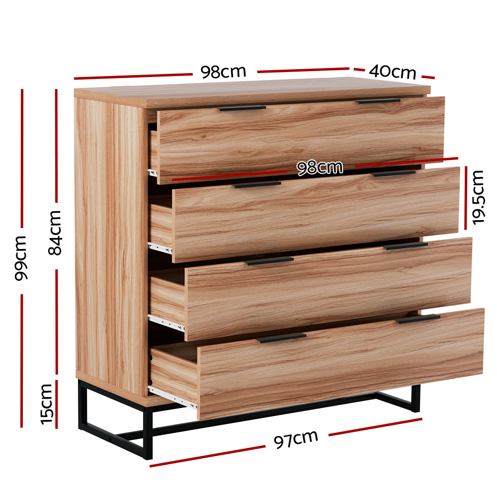 Arlo 4 Drawer Tallboy – Rust Oak