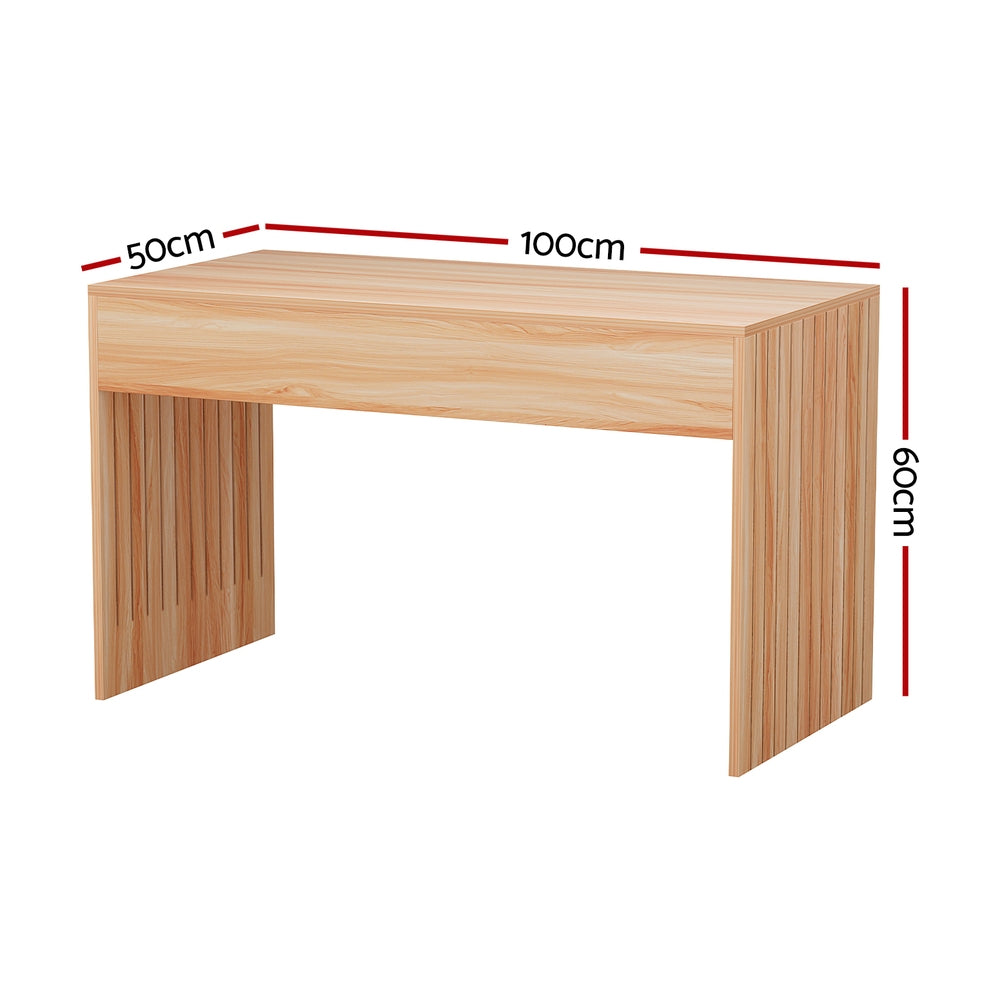 Serano Fluted Coffee Table – Pine – 100 cm