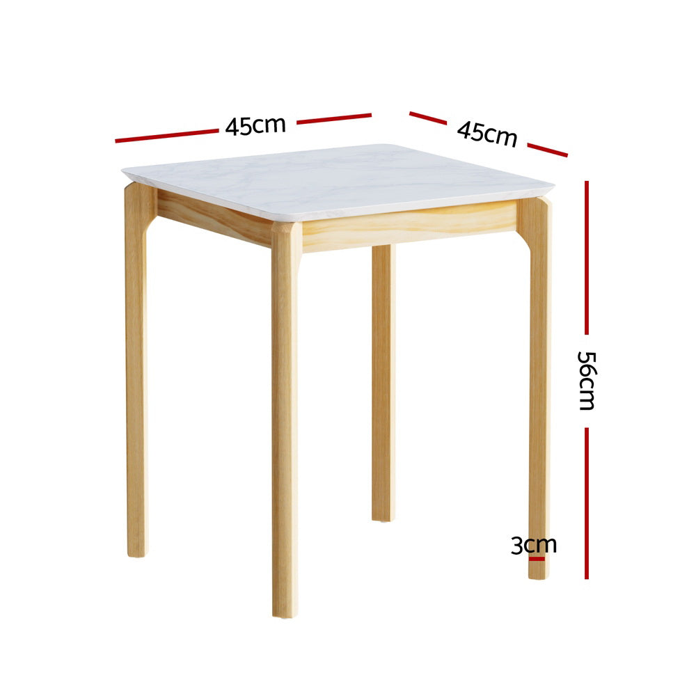 Palermo Coffee Table – White – 45 cm