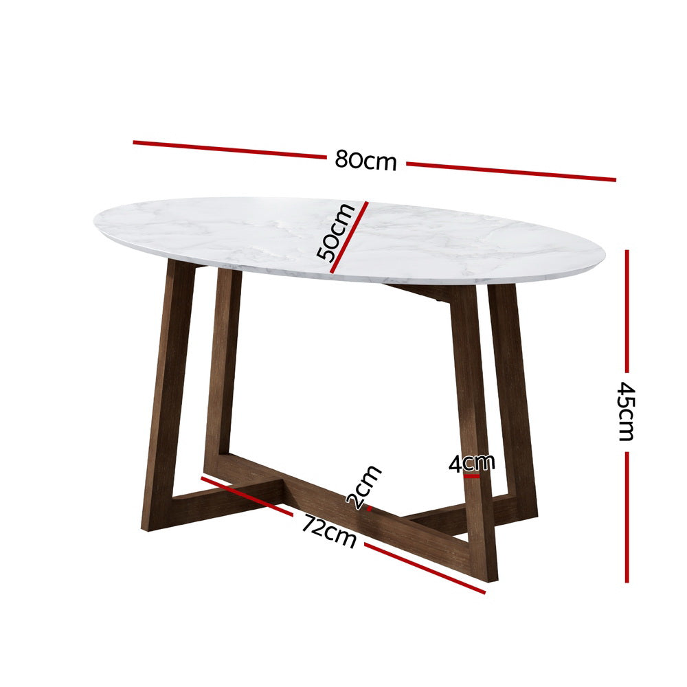 Meridian Coffee Table – White – 80 cm