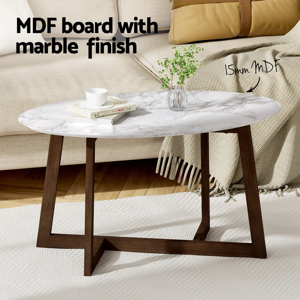 Meridian Coffee Table – White – 80 cm