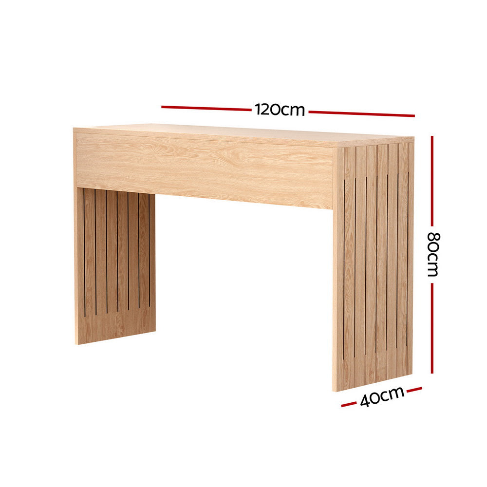Halston Fluted Console Table – Pine – 120cm
