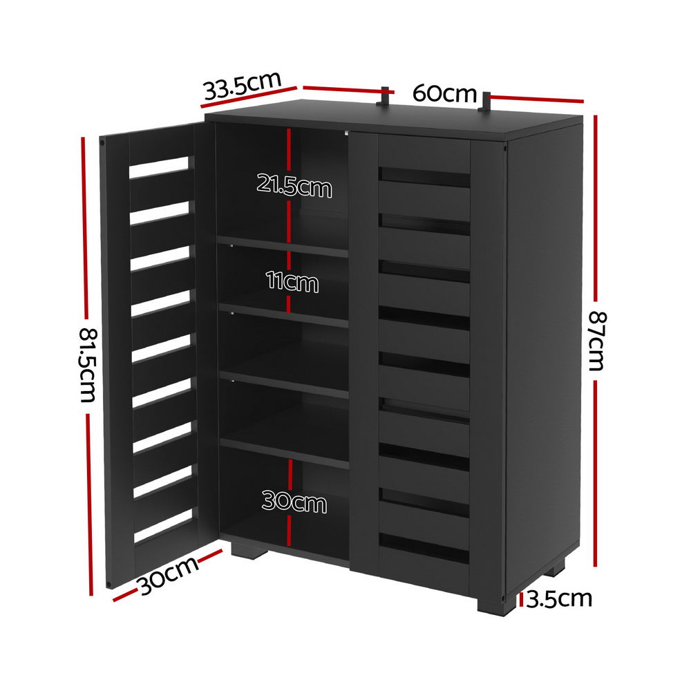 Alster Shoe Storage Cabinet – Black – 5 Tier