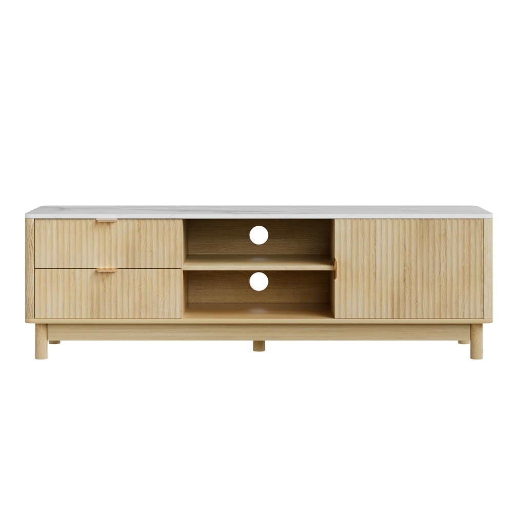 Arlo TV Unit Entertainment Storage with Drawers – Pine – 150 cm