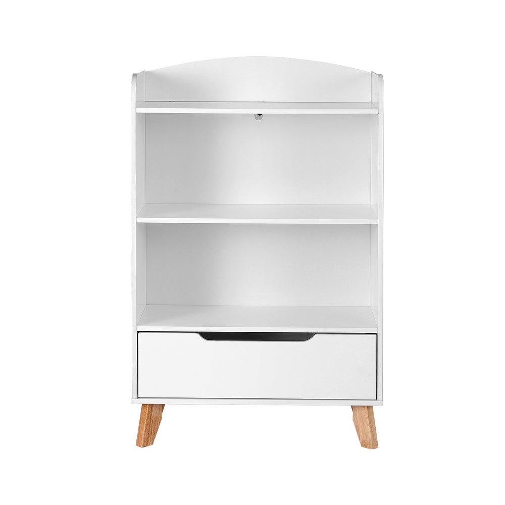 Bellmont Kids Bookshelf with Drawer – White – 3 Tier