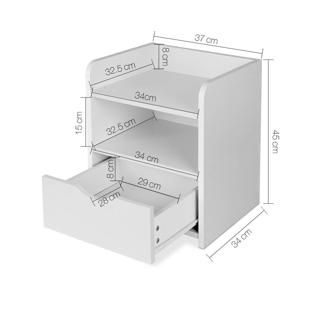 Togo Bedside Table – White
