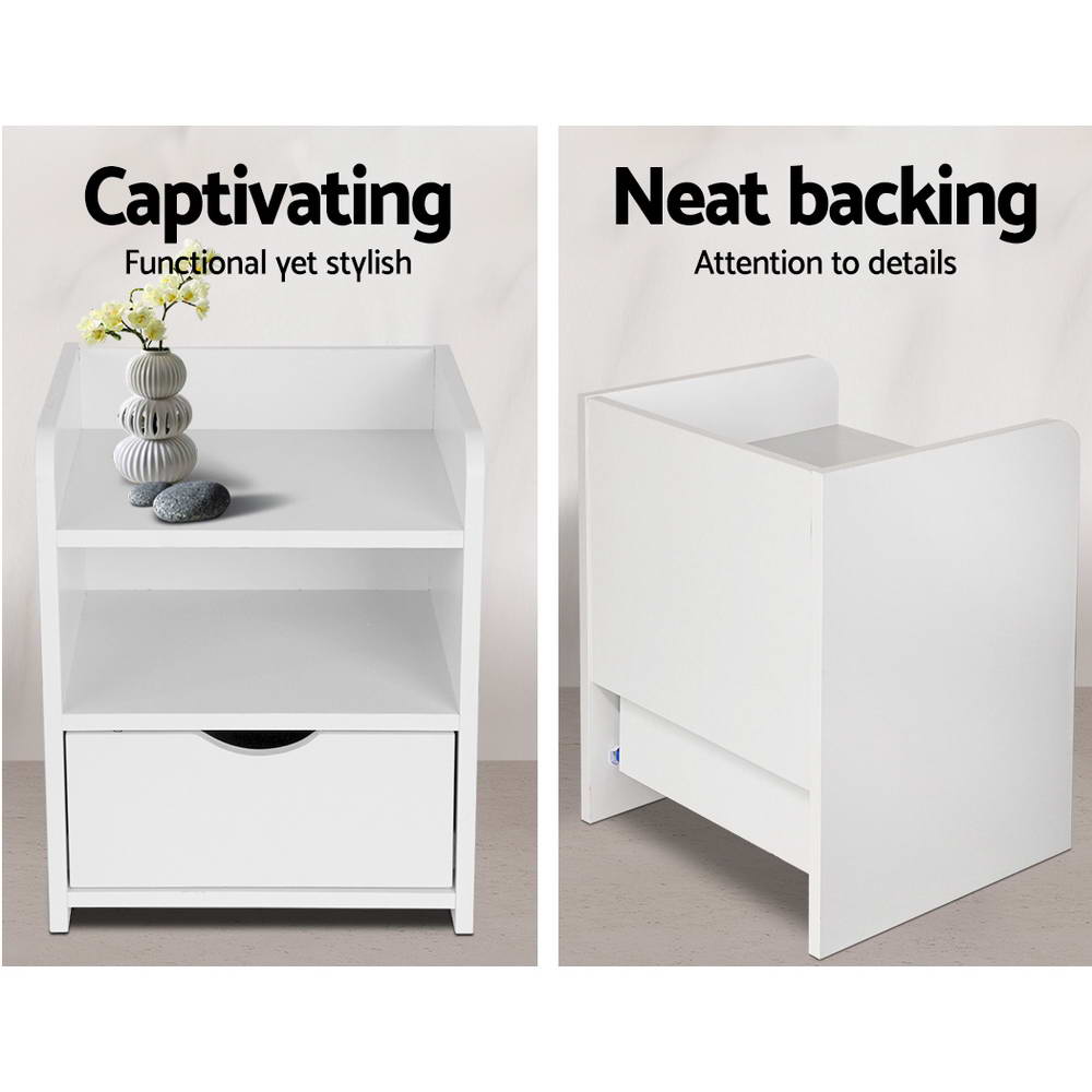 Togo Bedside Table – White