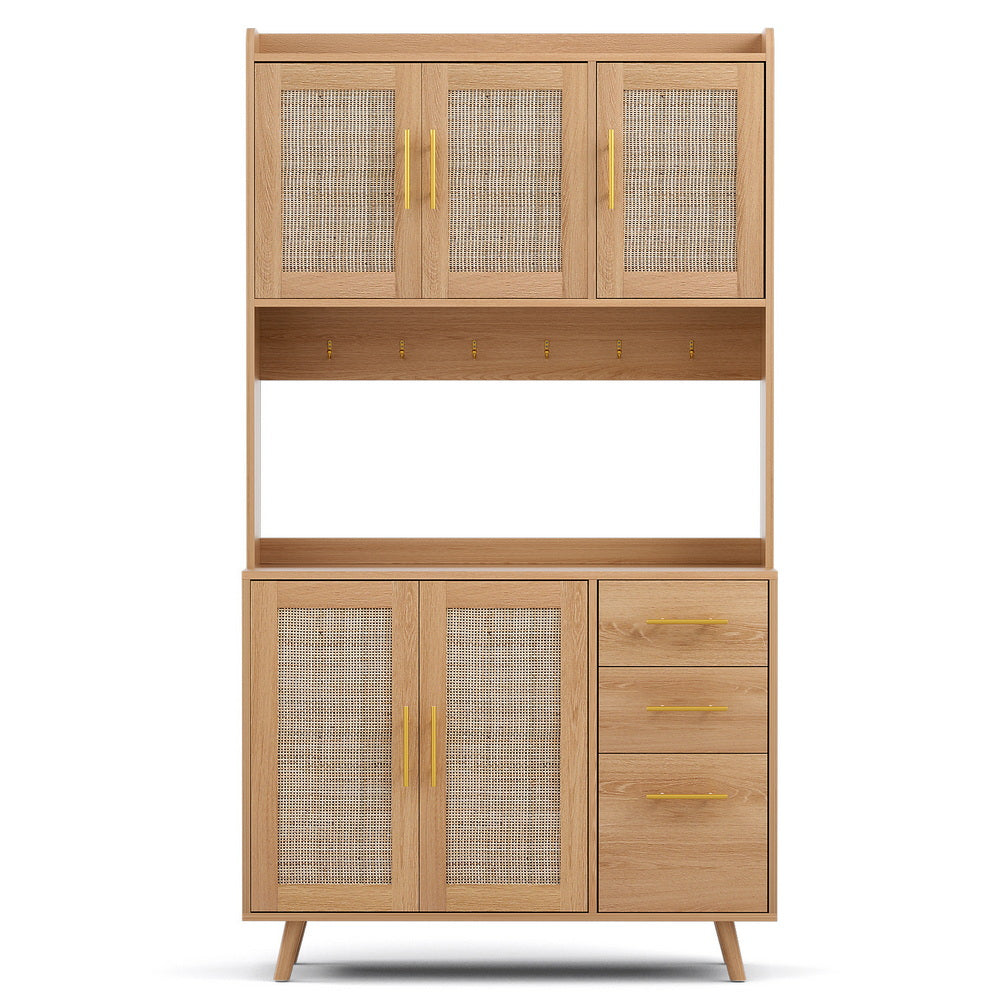 Ashford Rattan Buffet Hutch – Pine – 100 cm