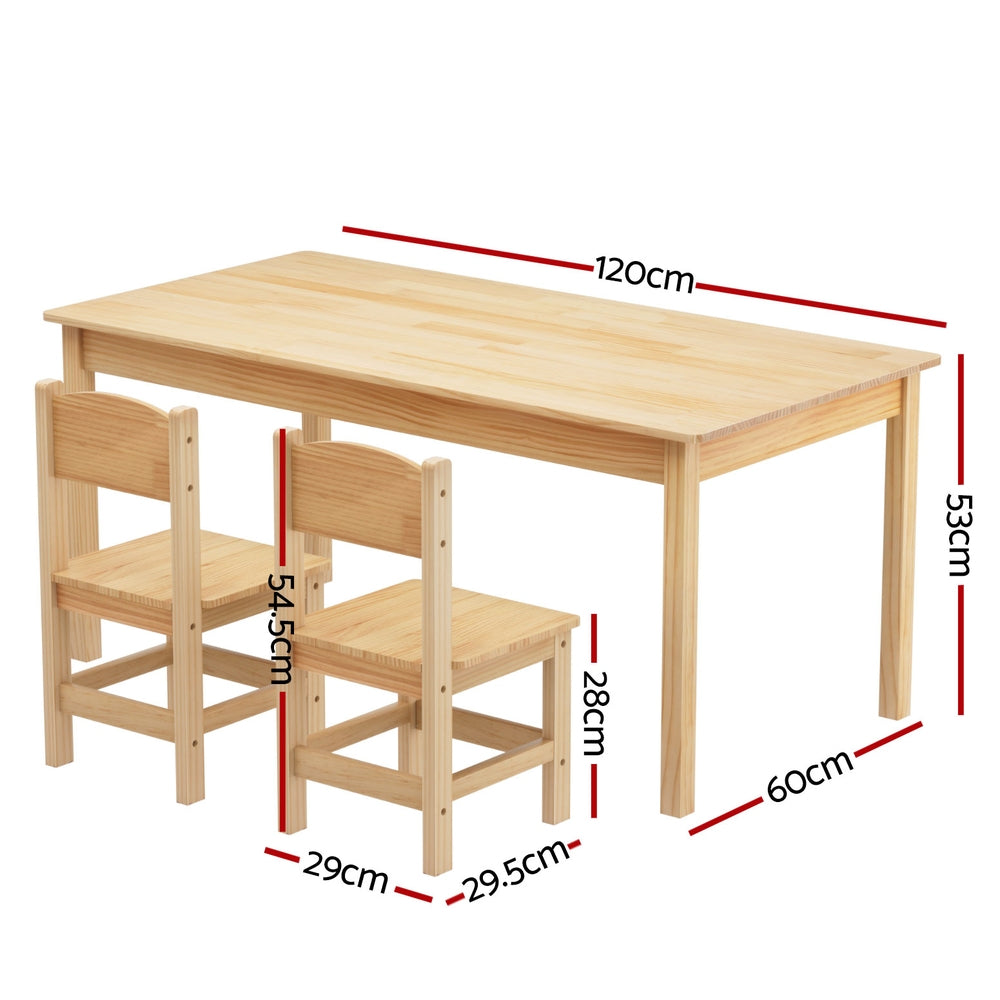 Atlas Kids Table & Chairs Set – Natural – Set of 2 Chairs